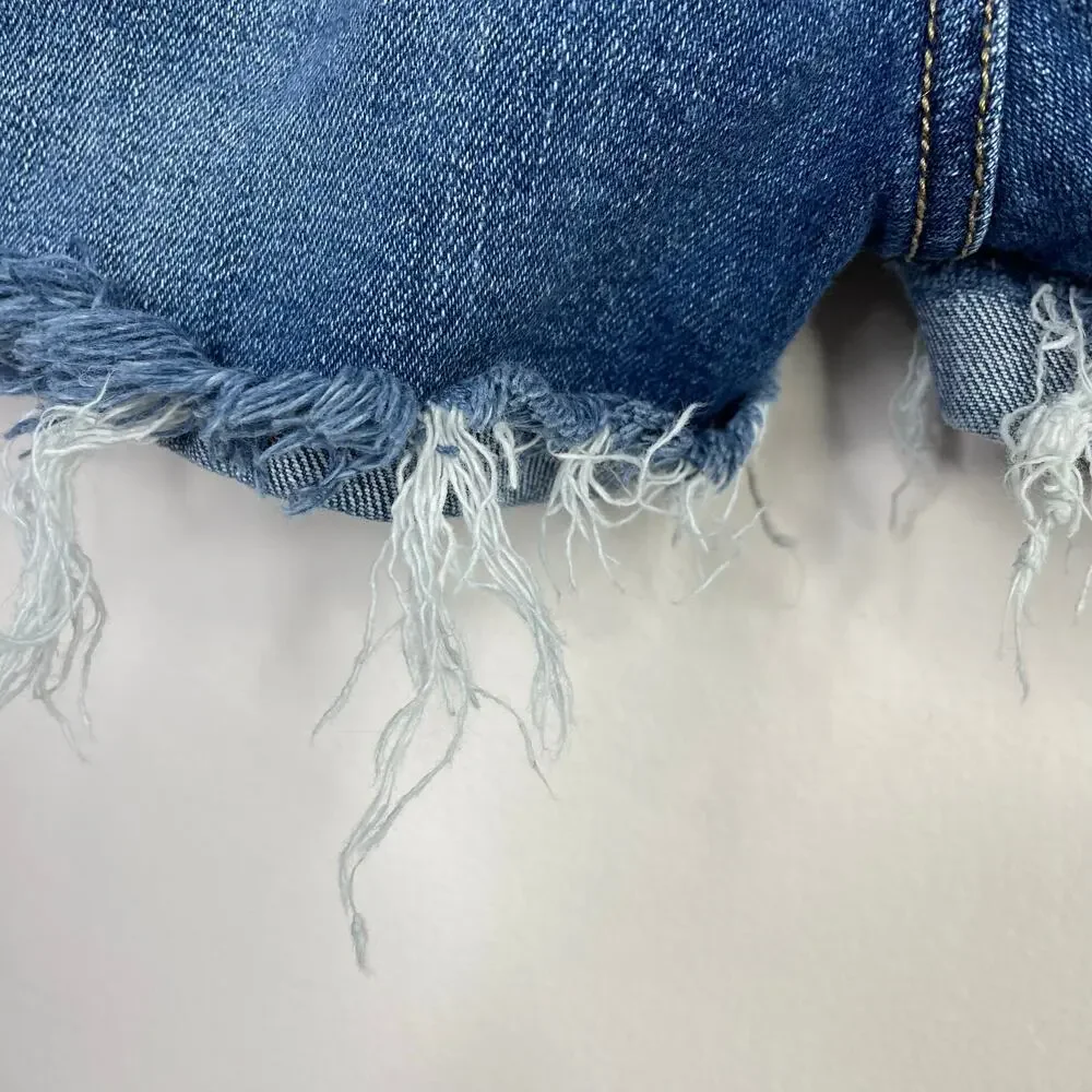 Blank NYC Tomboy Distressed Ripped Denim Jean Cutoff Cut Off denim shorts 27